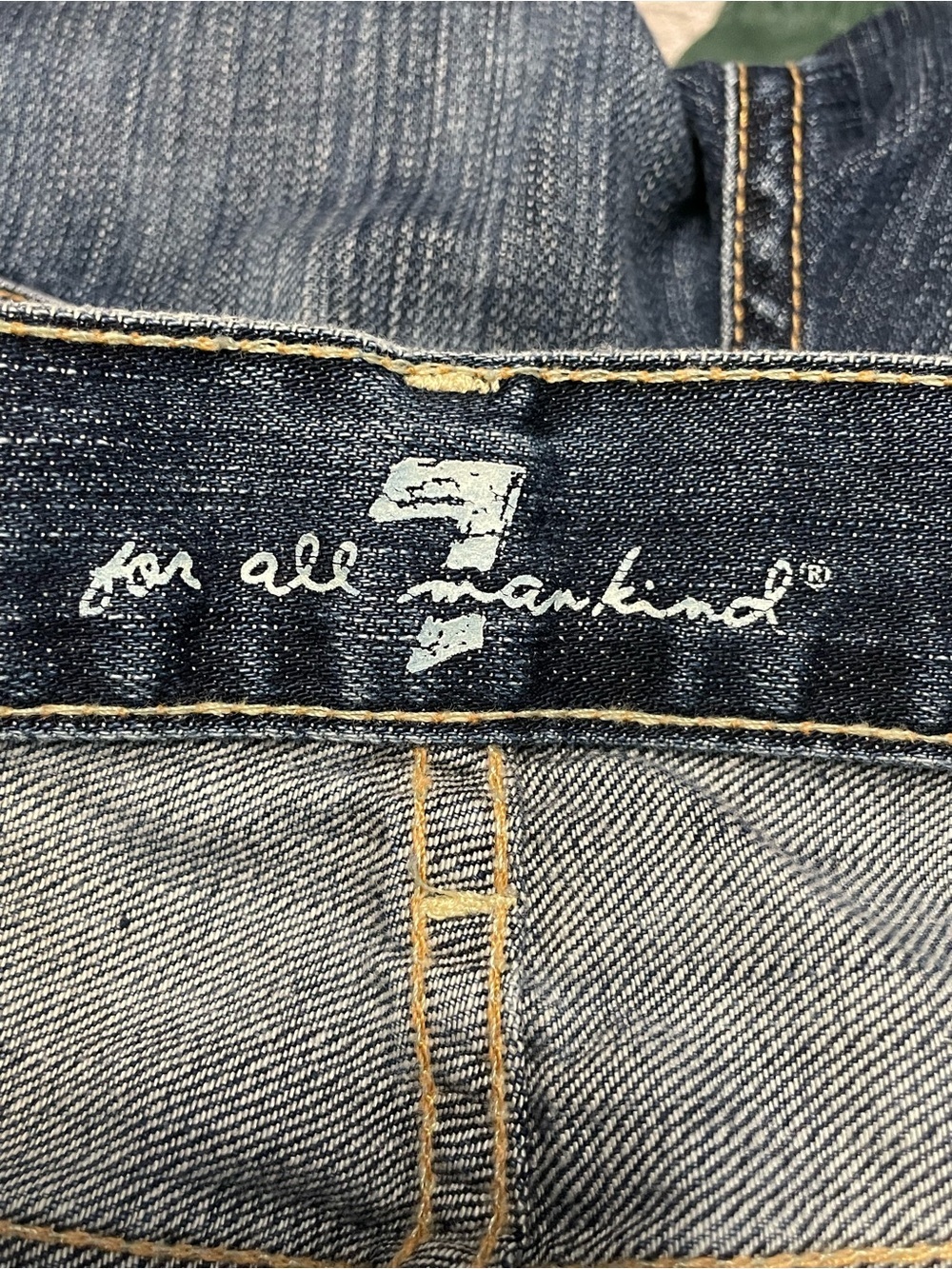 7 For All Mankind Dark Blue Wash Denim Jeans Women’s Size 33 - Picture 12 of 16